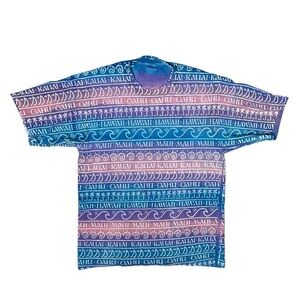 Vintage 80s CrazyShirt All Over Print Hawaii Maui Oahu Kauai Gradient Tee